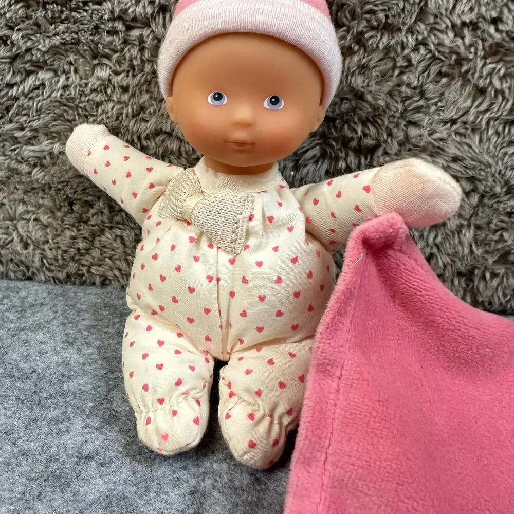 Corolle MiniReve Mini Reve Pink Heart Riviera Doll Blanket Mini